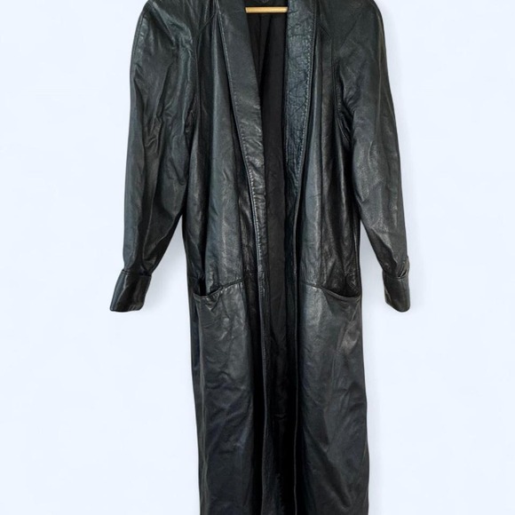 American Vintage Jackets & Blazers - Black Leather Trench Coat